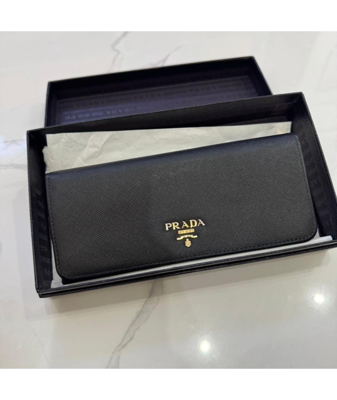 PRADA Черный кошелек, фото 6