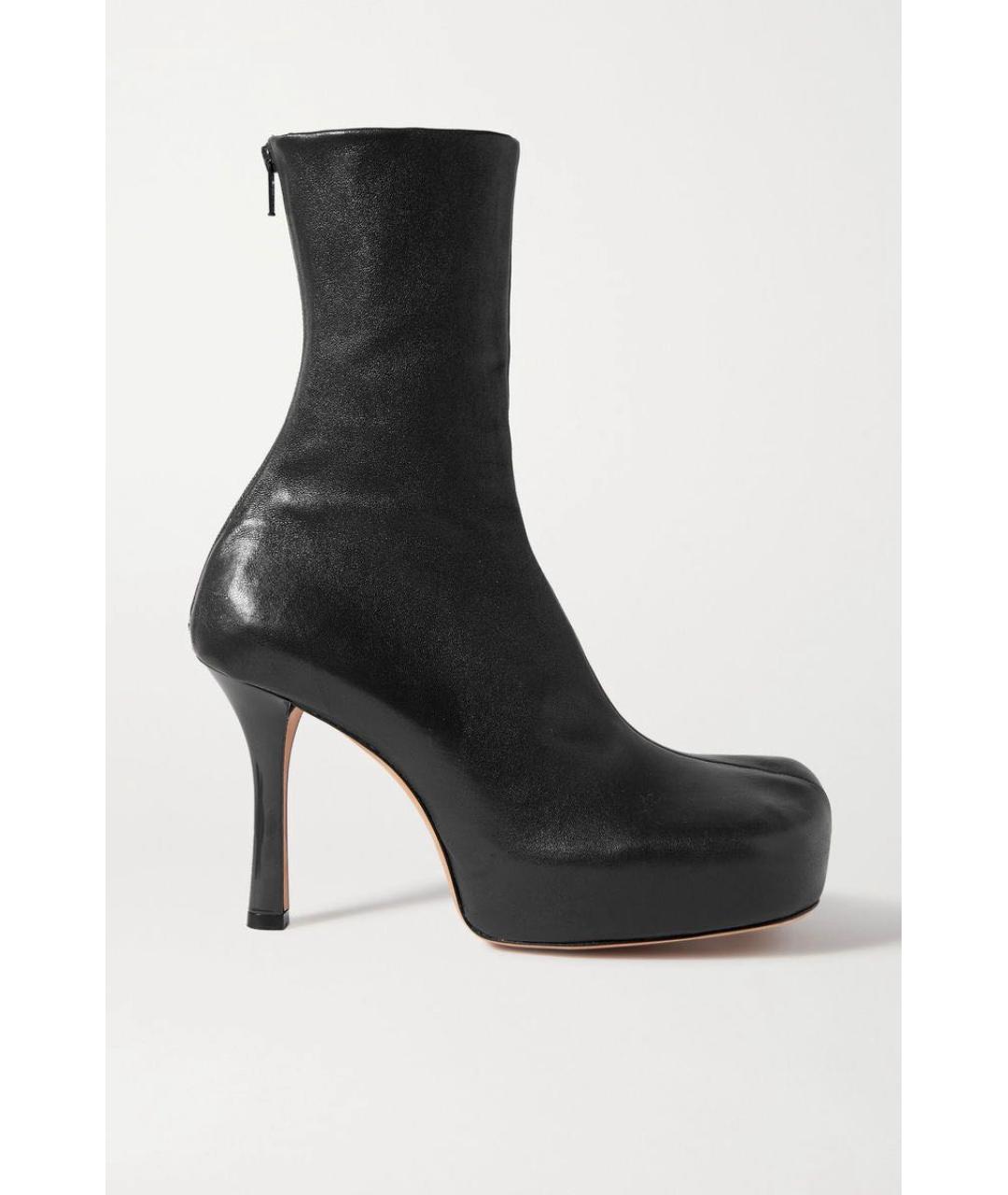 BOTTEGA VENETA Черные кожаные ботильоны, фото 6