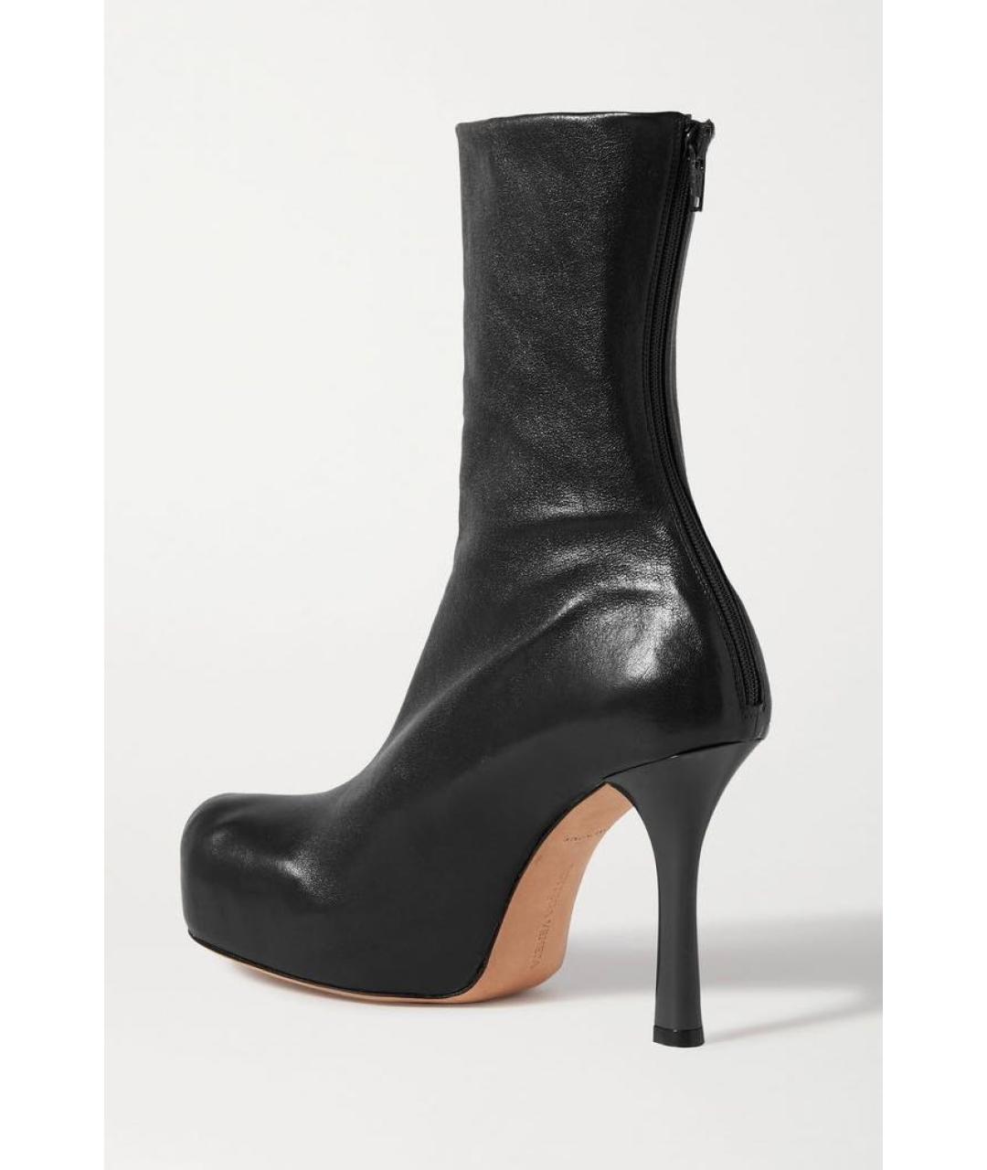 BOTTEGA VENETA Черные кожаные ботильоны, фото 7