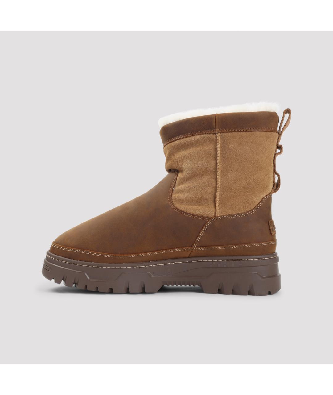 UGG AUSTRALIA Коричневые кожаные высокие ботинки, фото 4