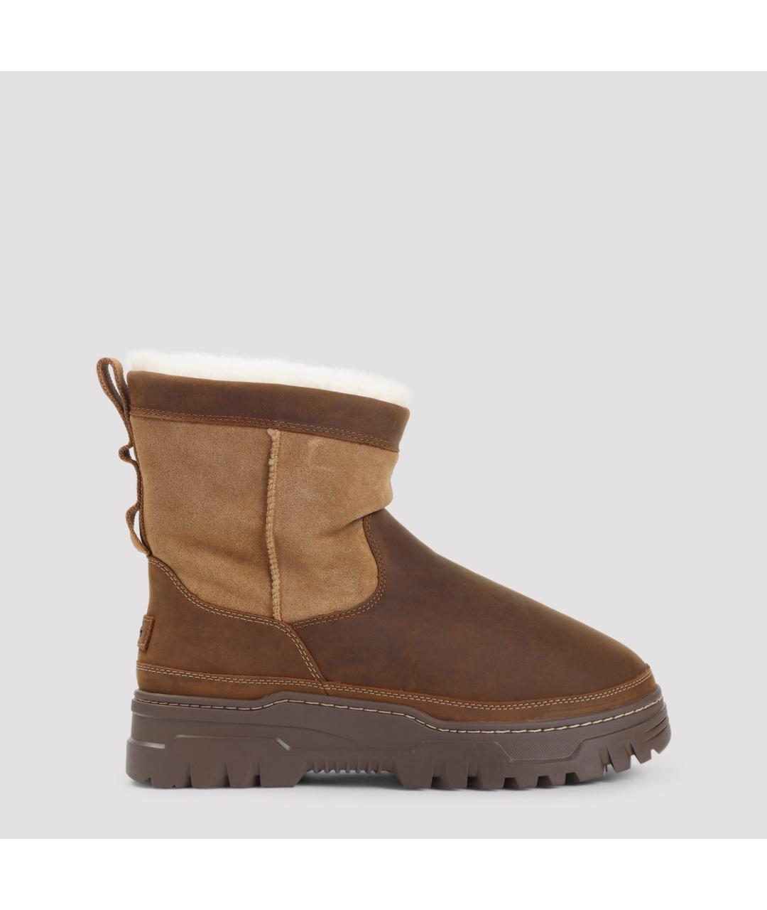UGG AUSTRALIA Коричневые кожаные высокие ботинки, фото 2