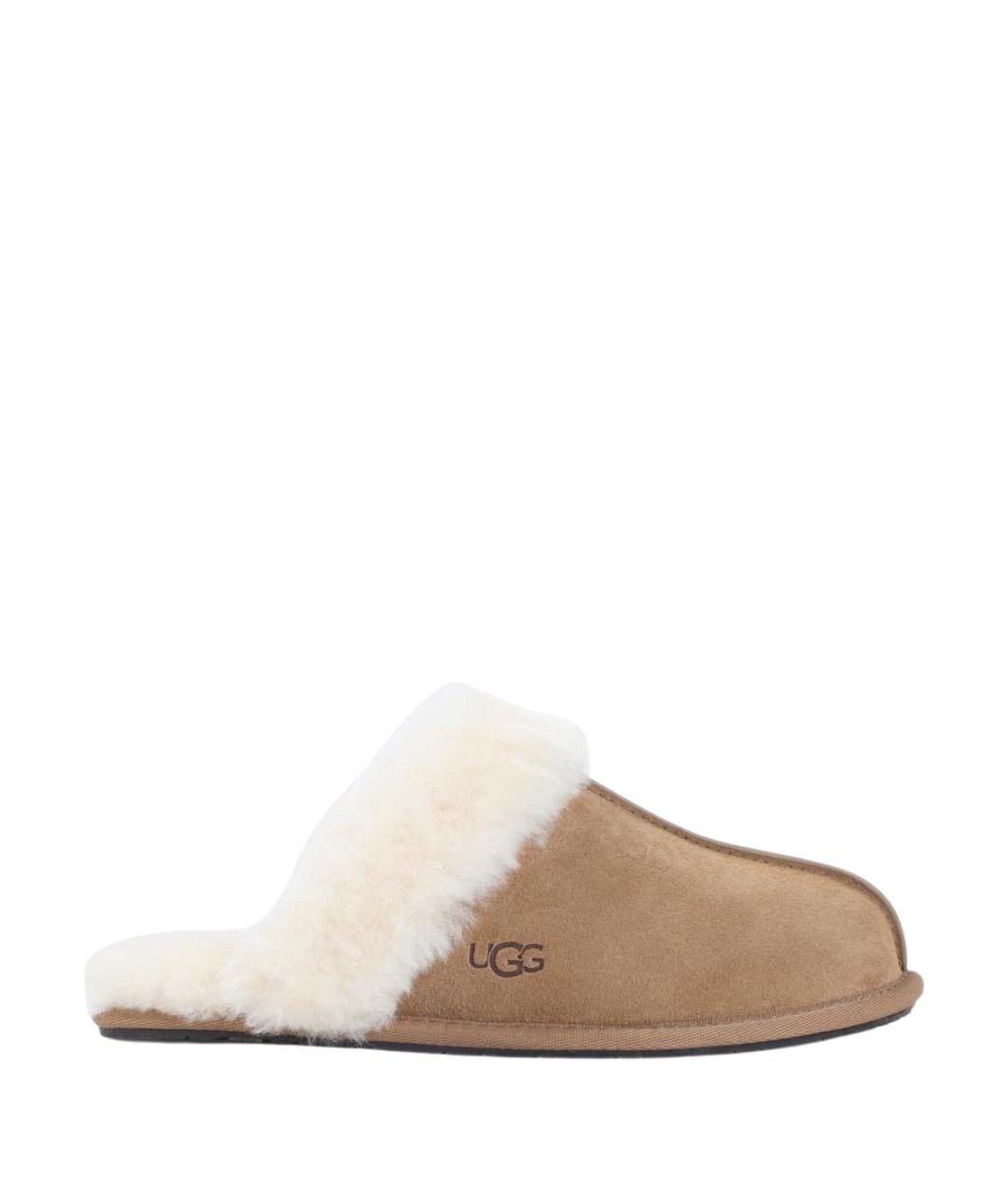UGG AUSTRALIA Бежевые замшевые мюли, фото 3