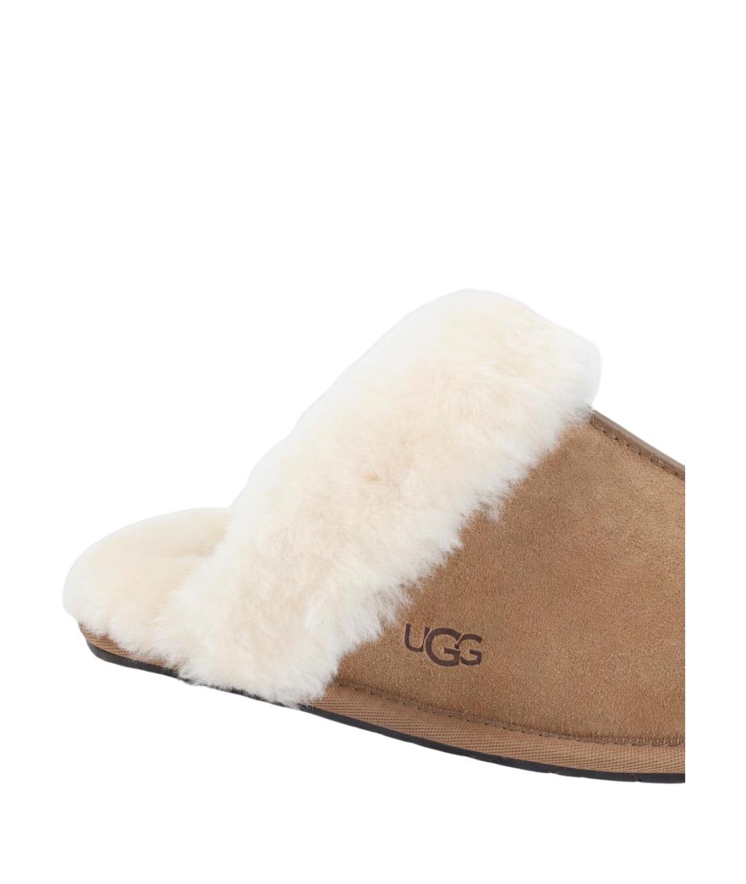 UGG AUSTRALIA Бежевые замшевые мюли, фото 6