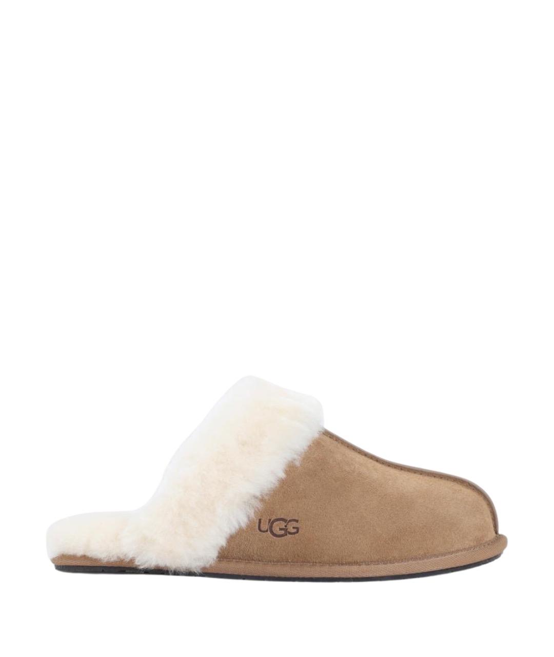 UGG AUSTRALIA Бежевые замшевые мюли, фото 1