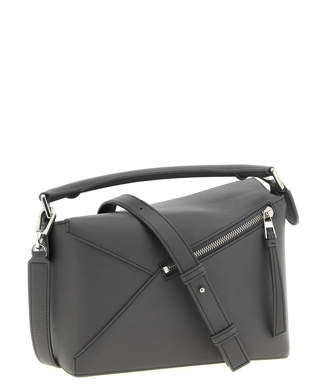 LOEWE Серая кожаная сумка тоут, фото 2