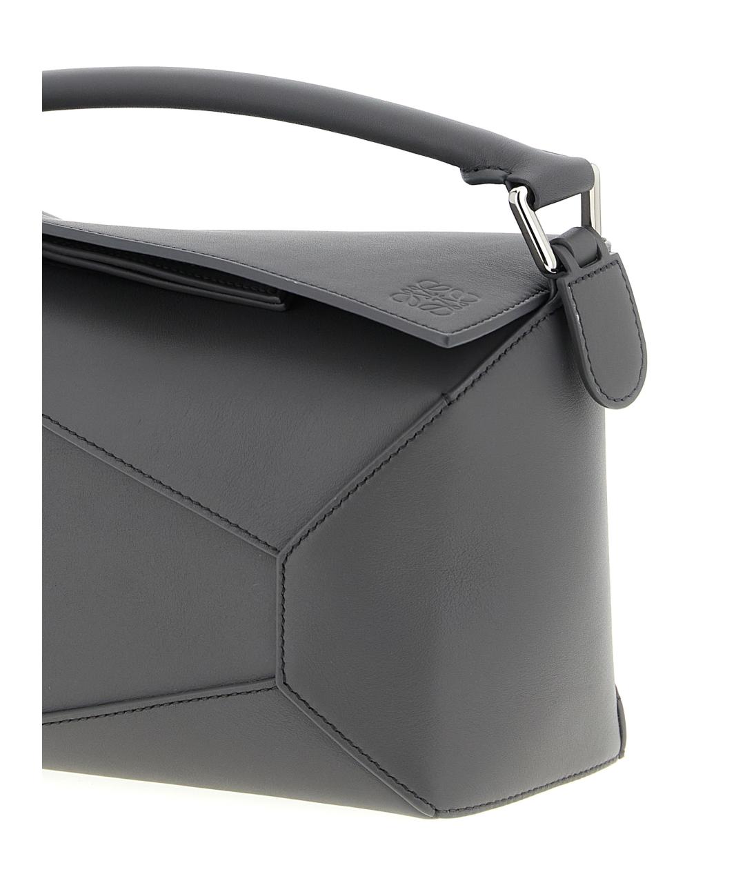 LOEWE Серая кожаная сумка тоут, фото 3