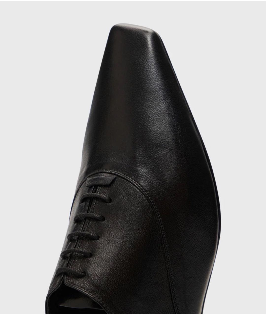 LOULOU DE SAISON Черные кожаные брогги и оксфорды, фото 5