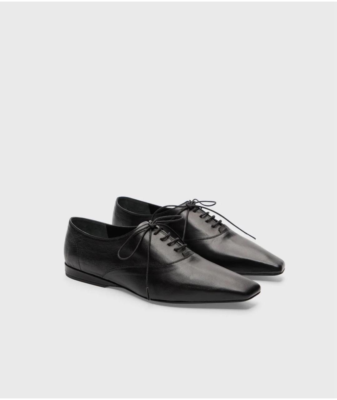 LOULOU DE SAISON Черные кожаные брогги и оксфорды, фото 2