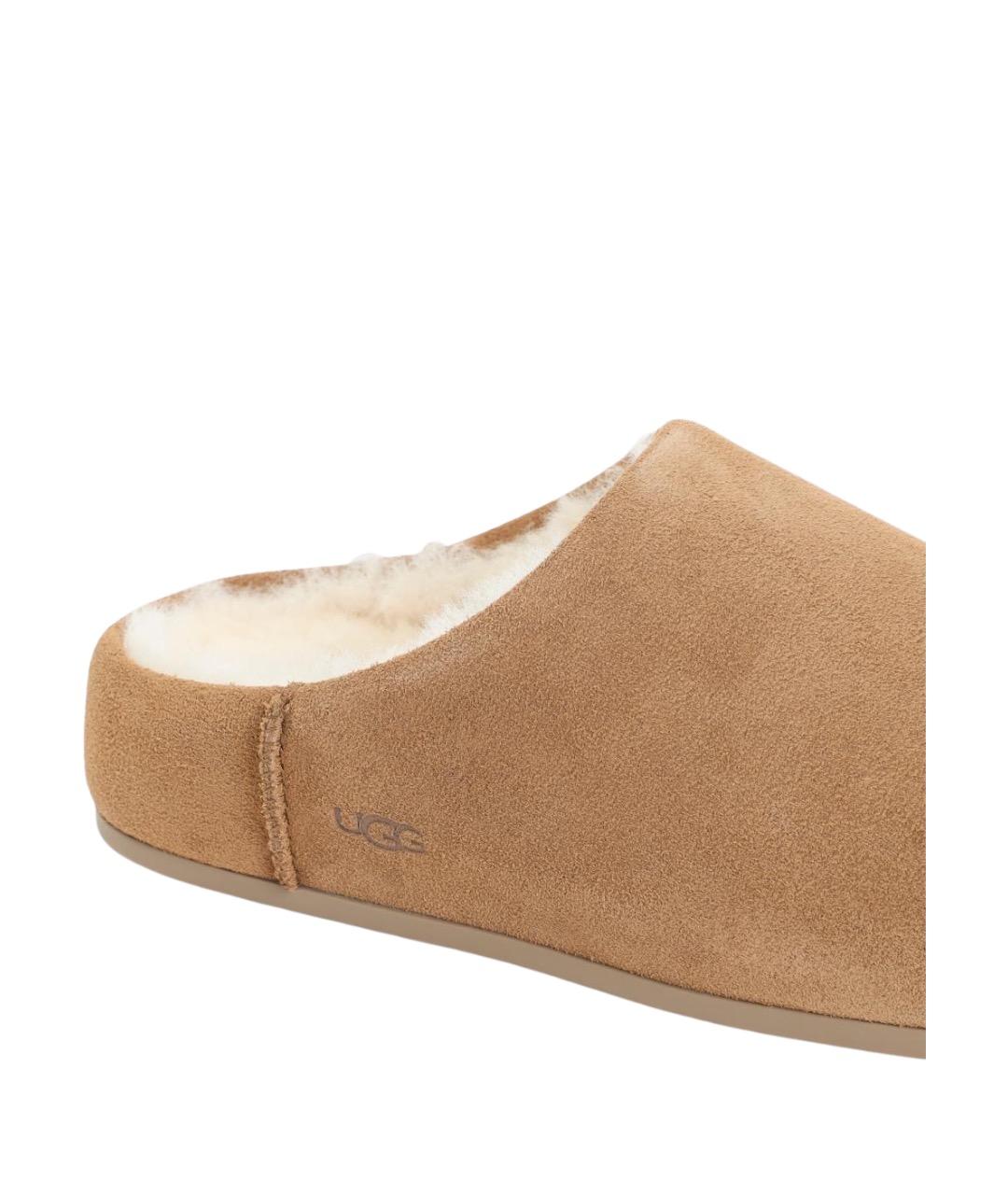 UGG Бежевые замшевые сабо, фото 6