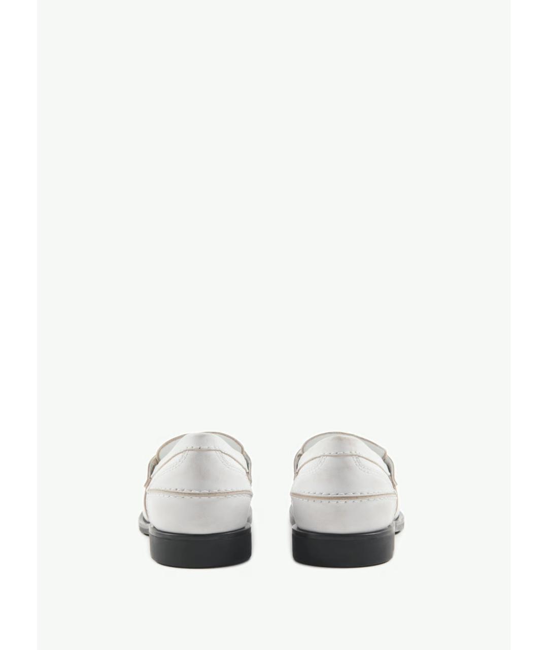 MIU MIU Белые кожаные лоферы, фото 3