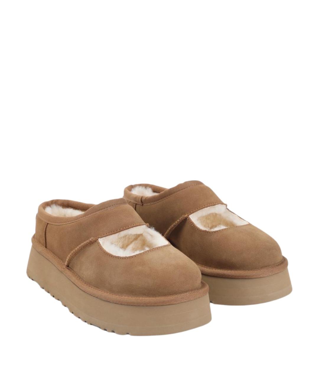 UGG AUSTRALIA Бежевые замшевые мюли, фото 5