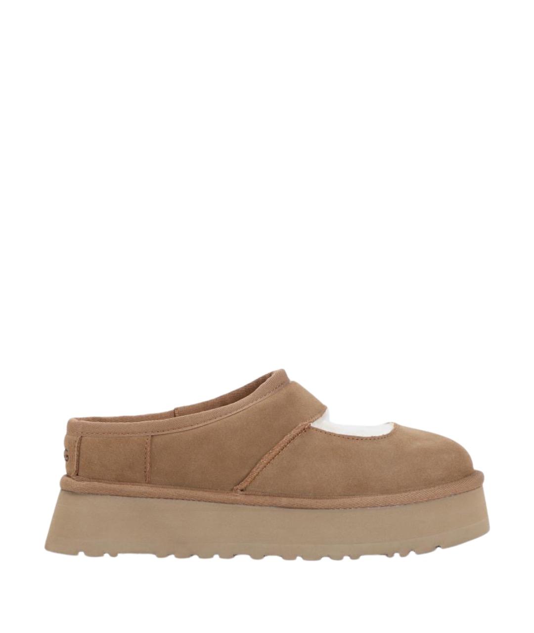 UGG AUSTRALIA Бежевые замшевые мюли, фото 7