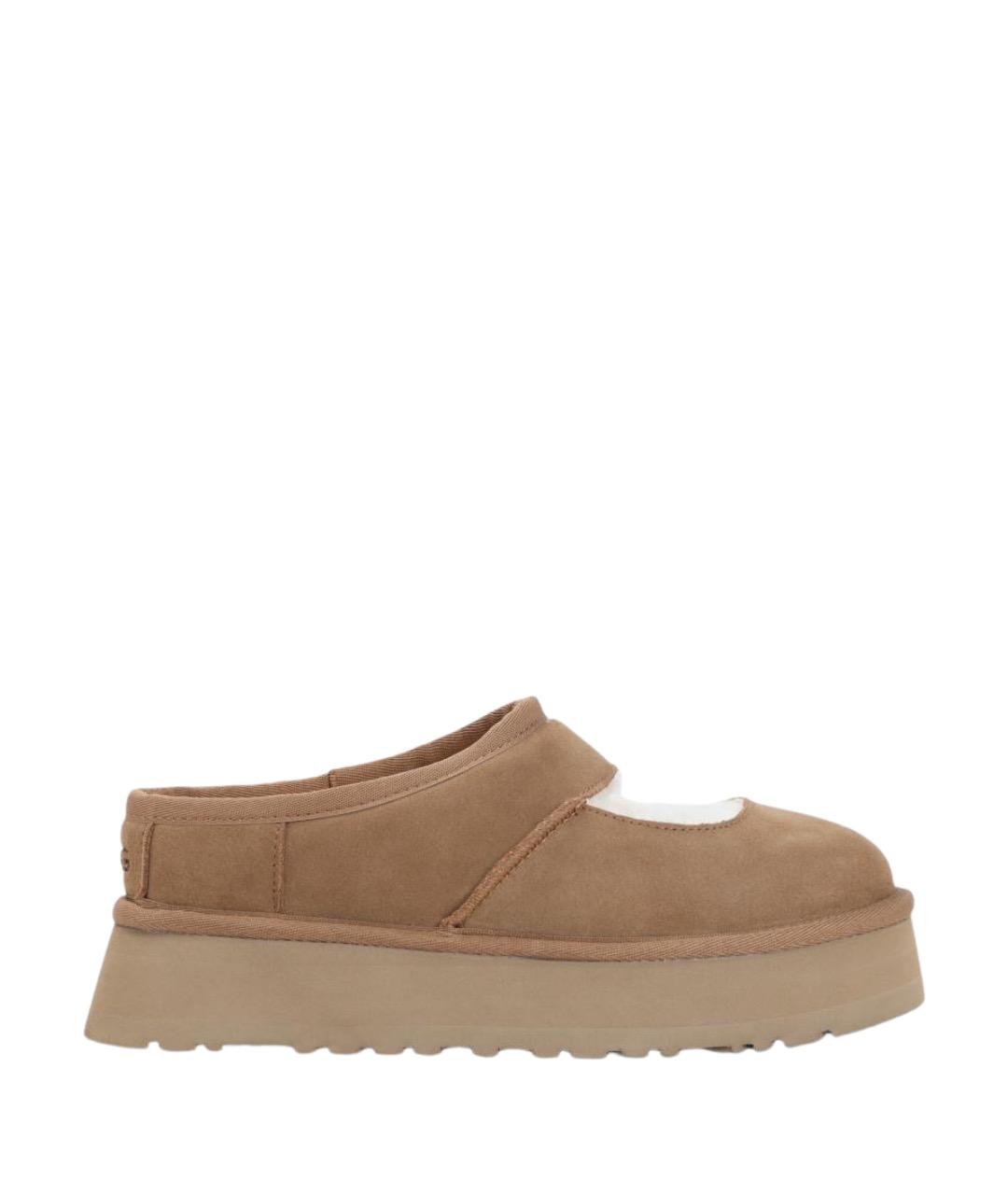 UGG AUSTRALIA Бежевые замшевые мюли, фото 3