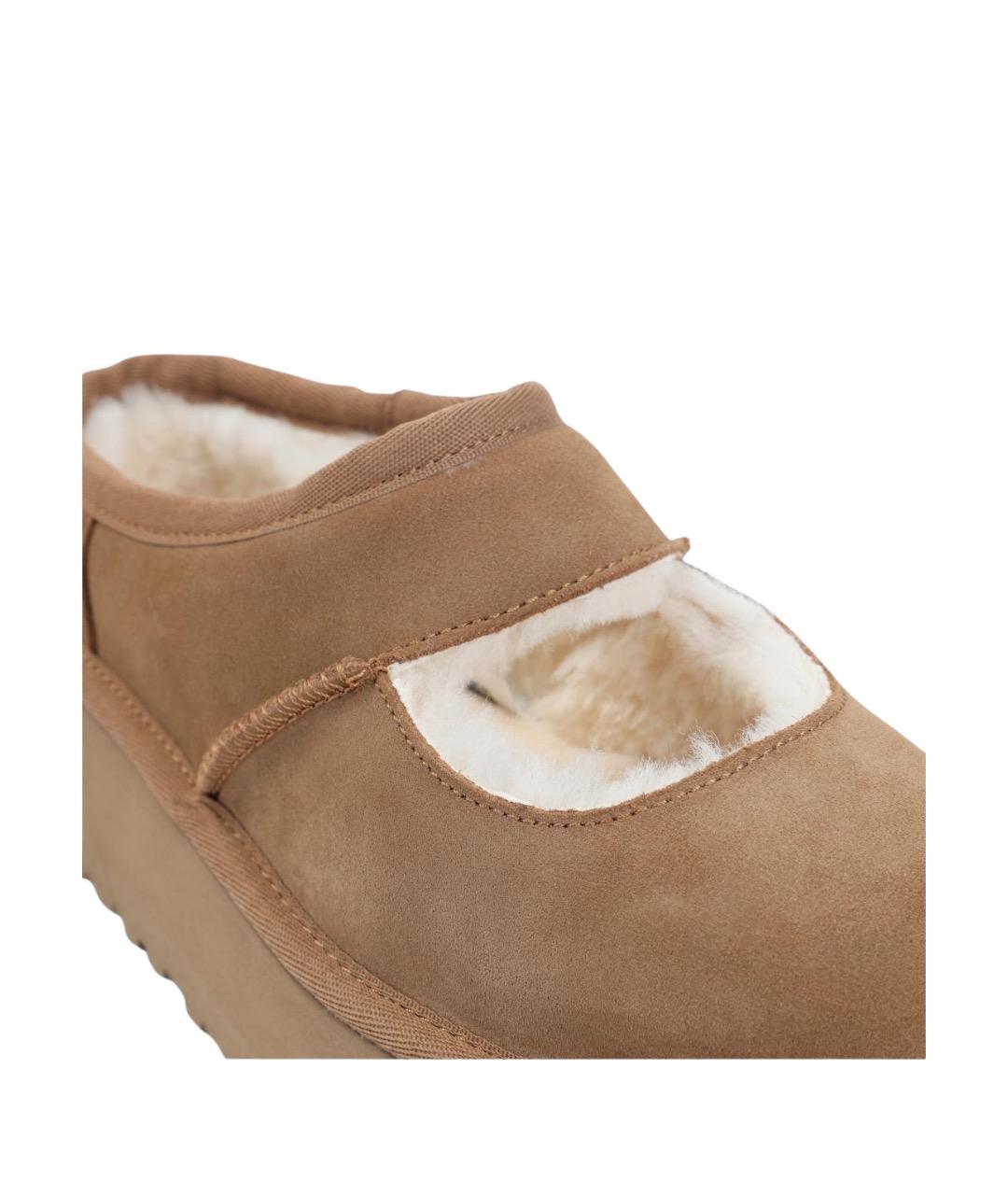 UGG AUSTRALIA Бежевые замшевые мюли, фото 6