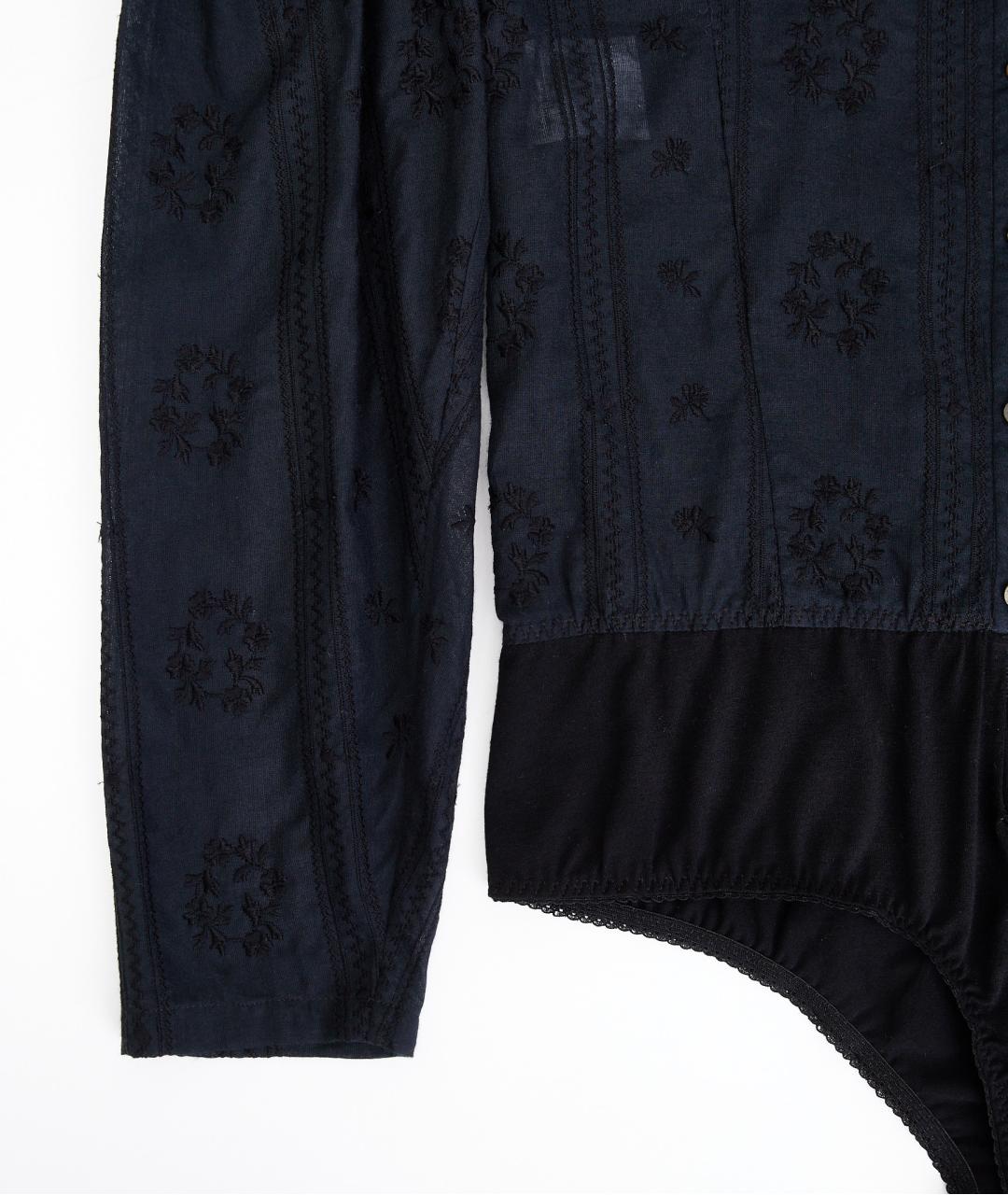 ULYANA SERGEENKO Темно-синяя хлопковая блузы, фото 4