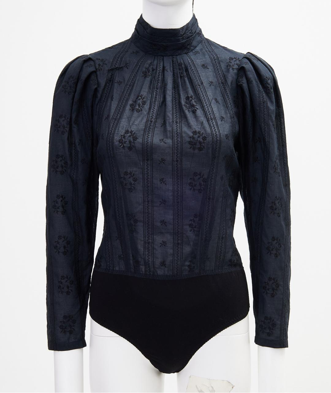 ULYANA SERGEENKO Темно-синяя хлопковая блузы, фото 7