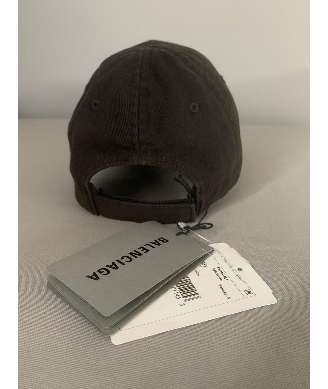 BALENCIAGA Черная хлопковая кепка/бейсболка, фото 3