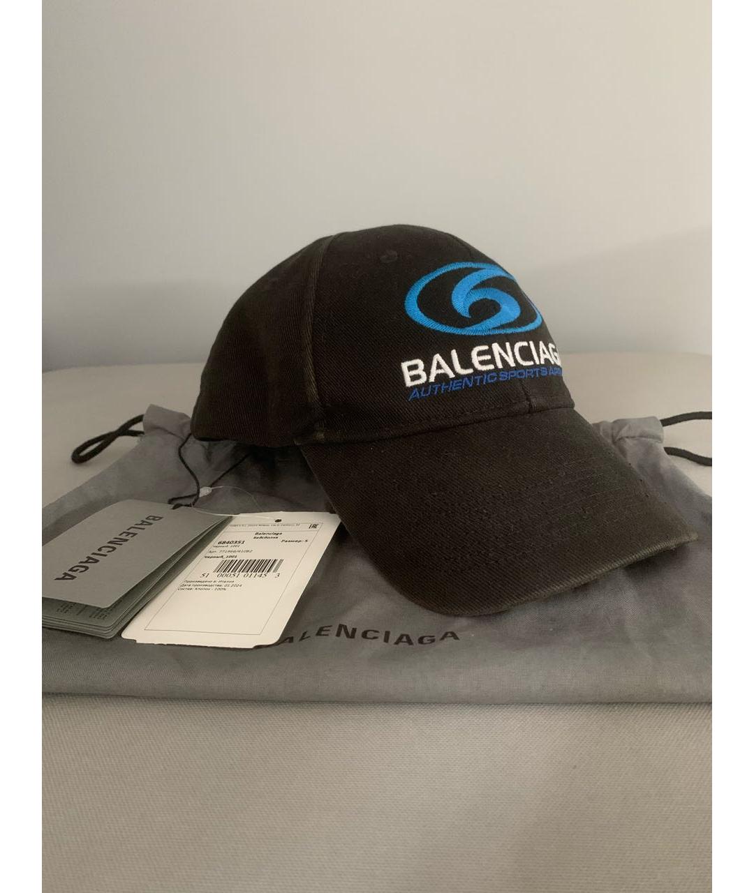 BALENCIAGA Черная хлопковая кепка/бейсболка, фото 7