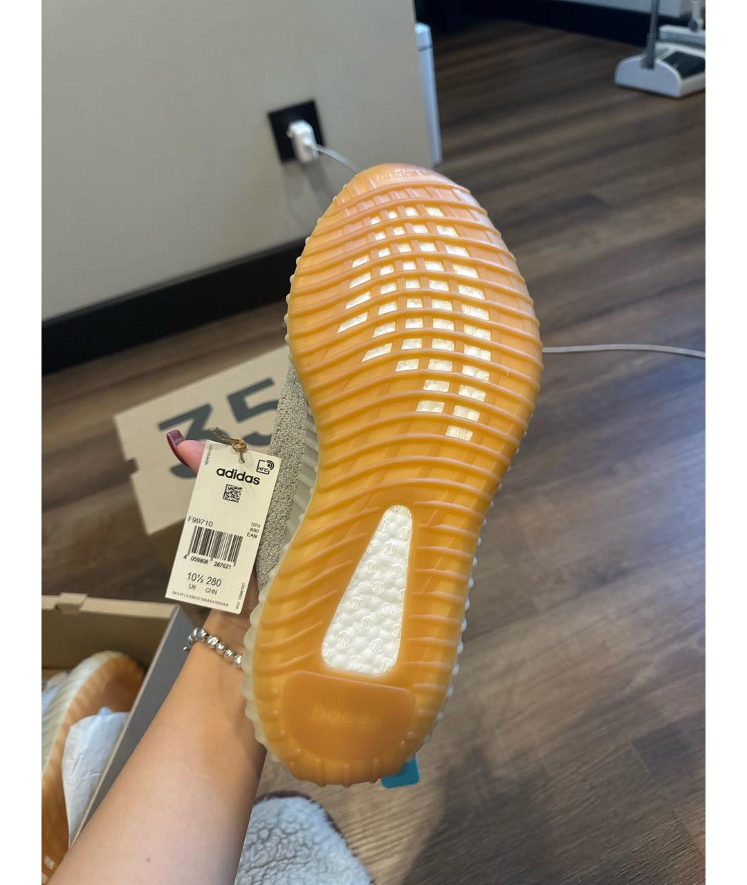 ADIDAS YEEZY Серые низкие кроссовки / кеды, фото 5