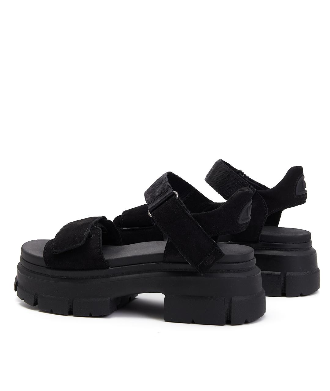 UGG AUSTRALIA Черные замшевые сандалии, фото 3