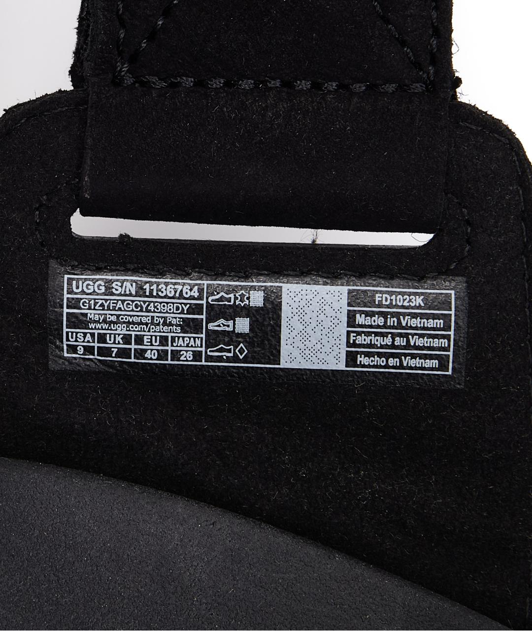 UGG AUSTRALIA Черные замшевые сандалии, фото 7