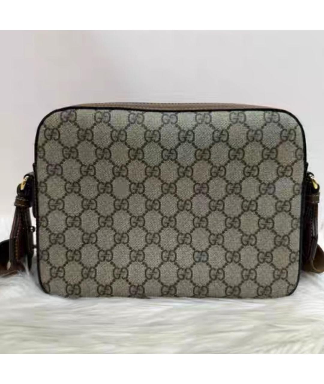 GUCCI Бежевая тканевая сумка через плечо, фото 3