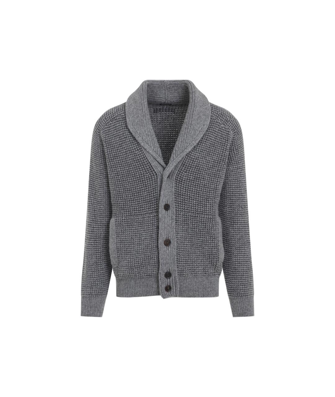 ZEGNA Серый кашемировый кардиган, фото 2