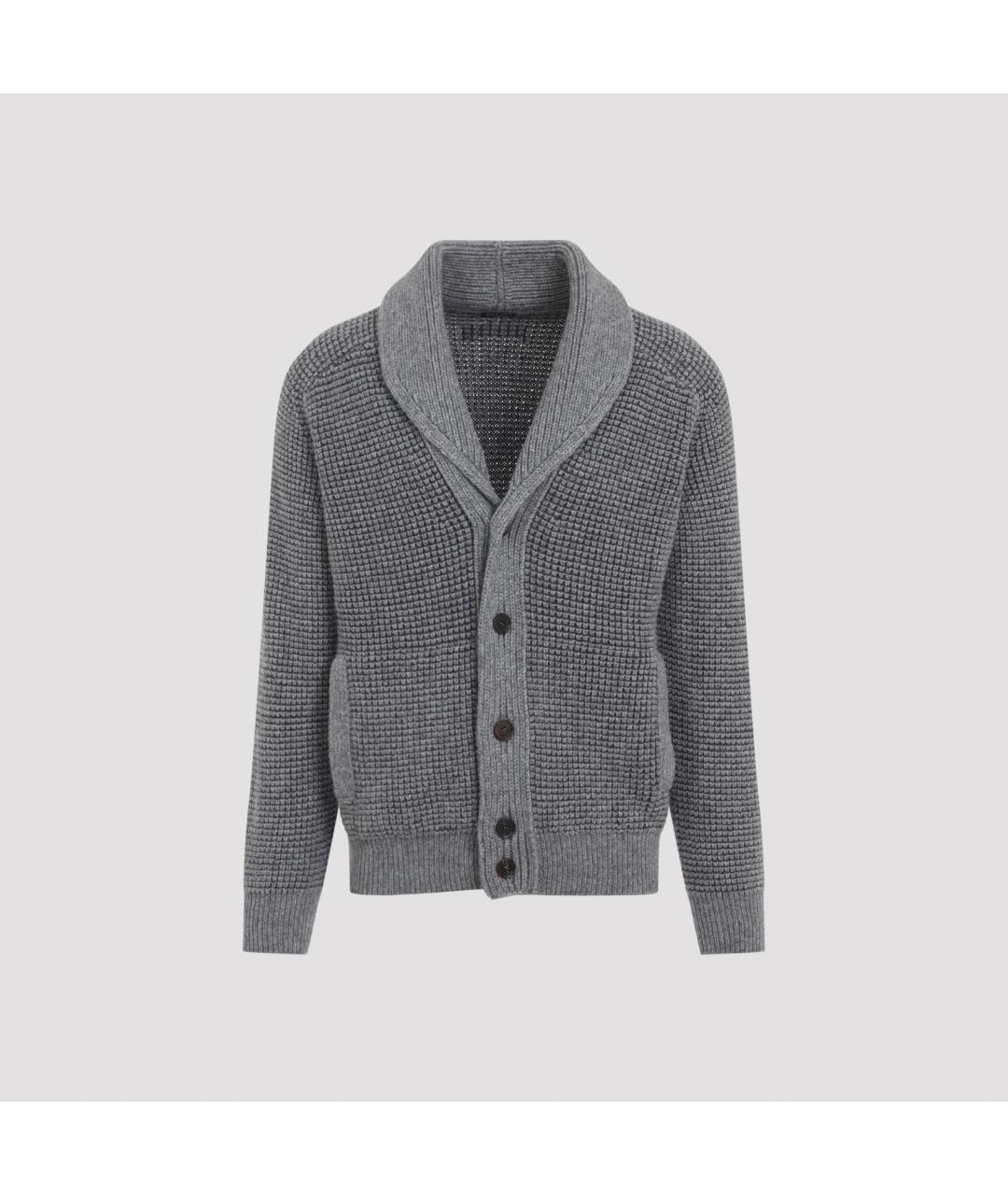 ZEGNA Серый кашемировый кардиган, фото 7