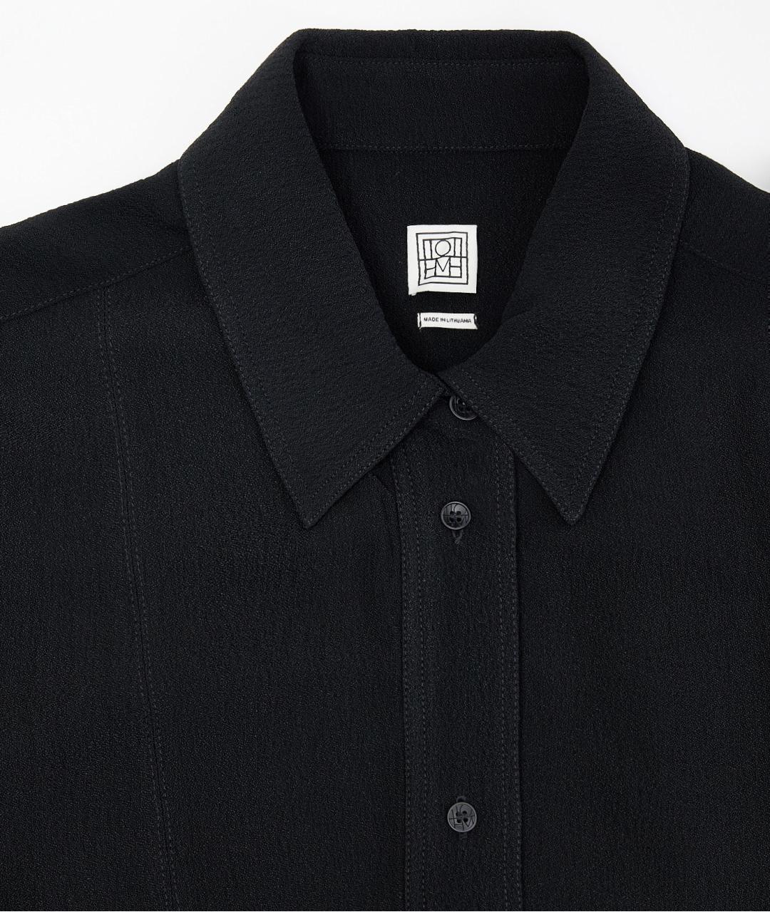 TOTEME Черное вискозное повседневное платье, фото 3