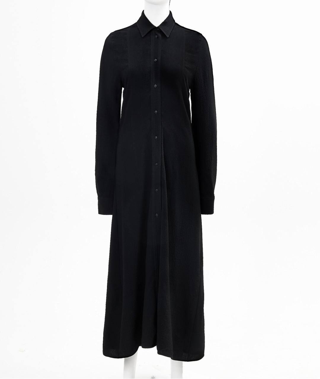 TOTEME Черное вискозное повседневное платье, фото 7