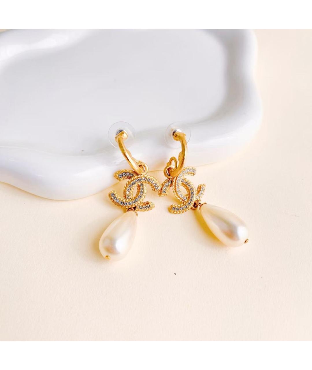 CHANEL Золотые серьги, фото 5