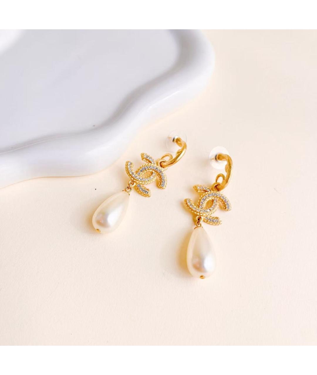 CHANEL Золотые серьги, фото 4