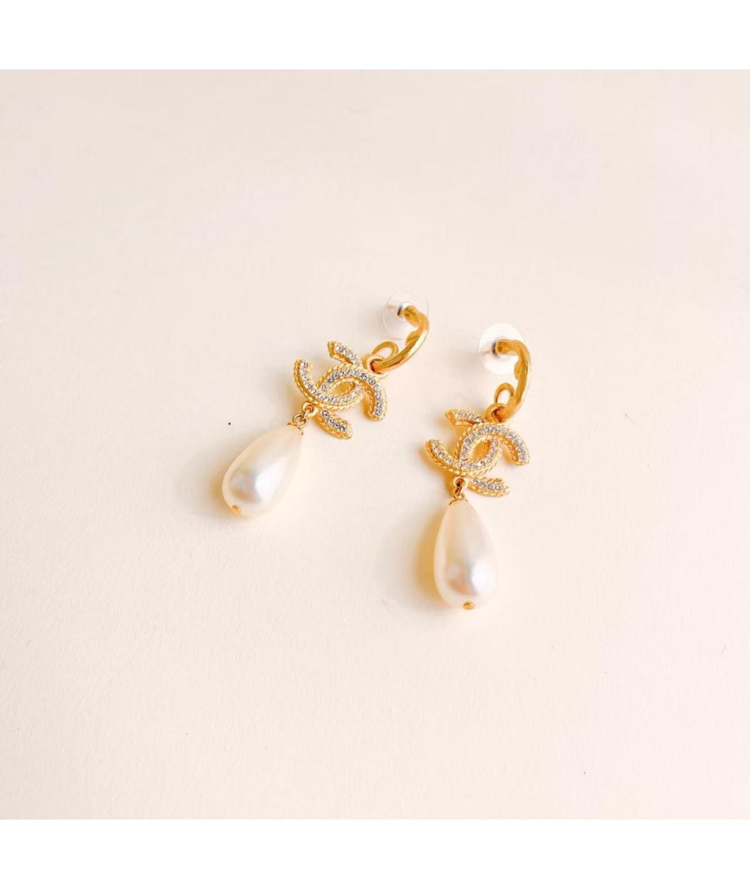 CHANEL Золотые серьги, фото 3