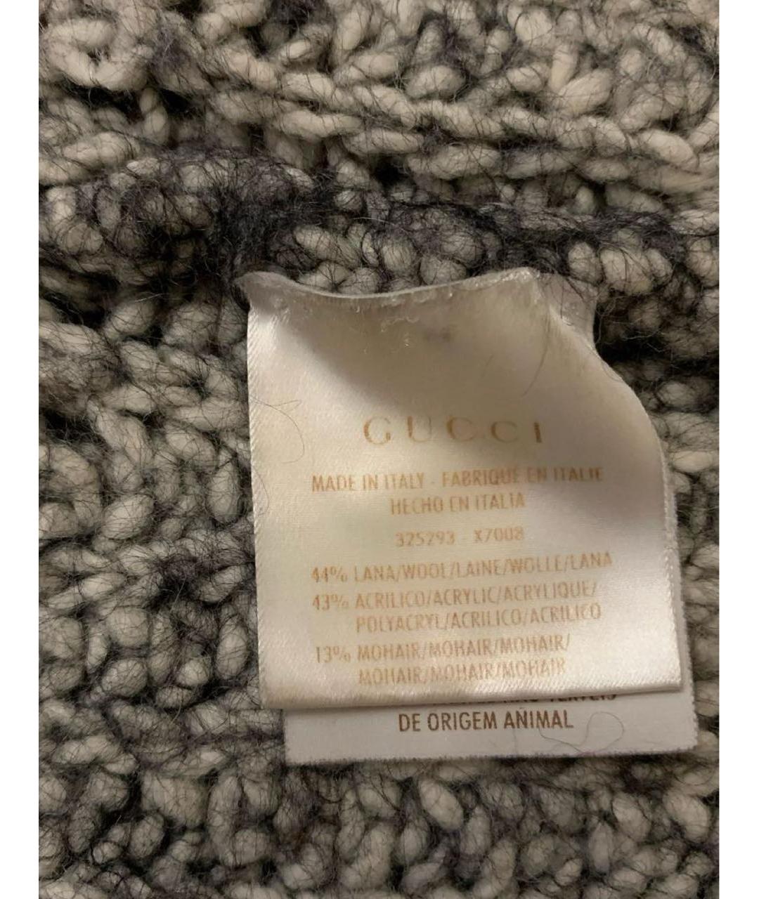 GUCCI Антрацитовый шерстяной джемпер / свитер, фото 4