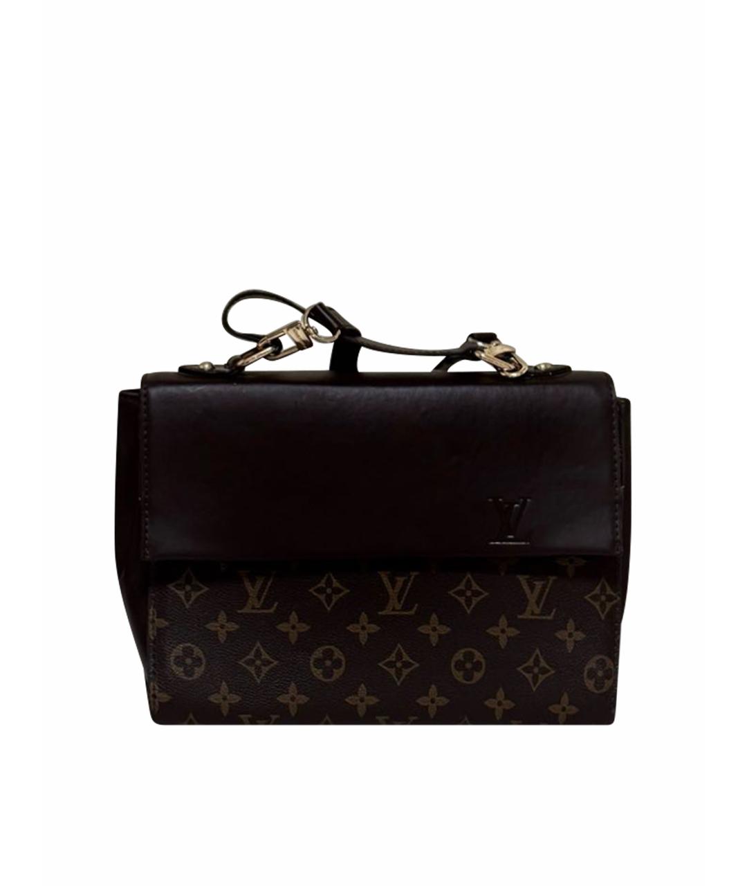 LOUIS VUITTON Коричневая кожаная сумка через плечо, фото 1