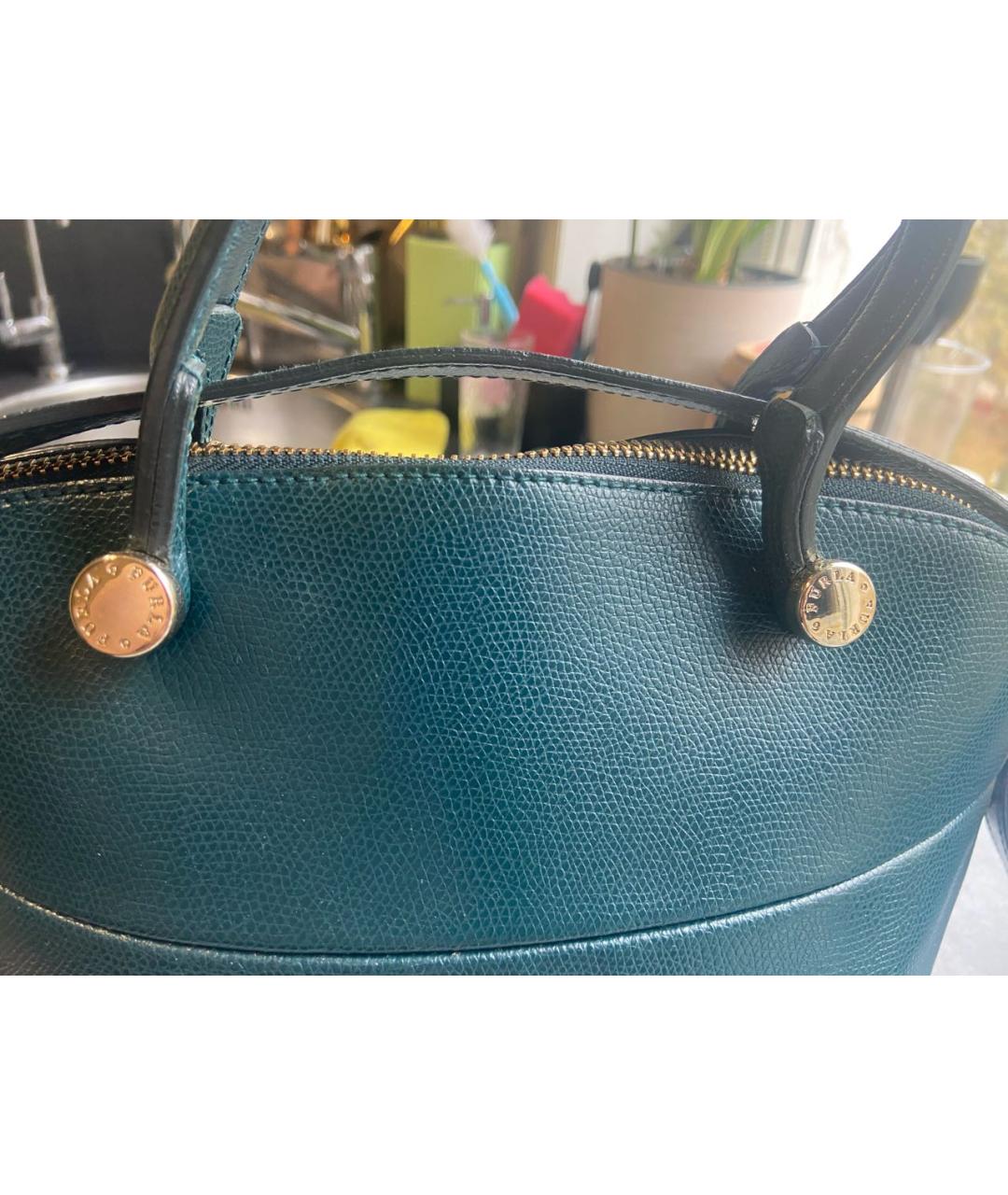FURLA Зеленая кожаная сумка тоут, фото 4