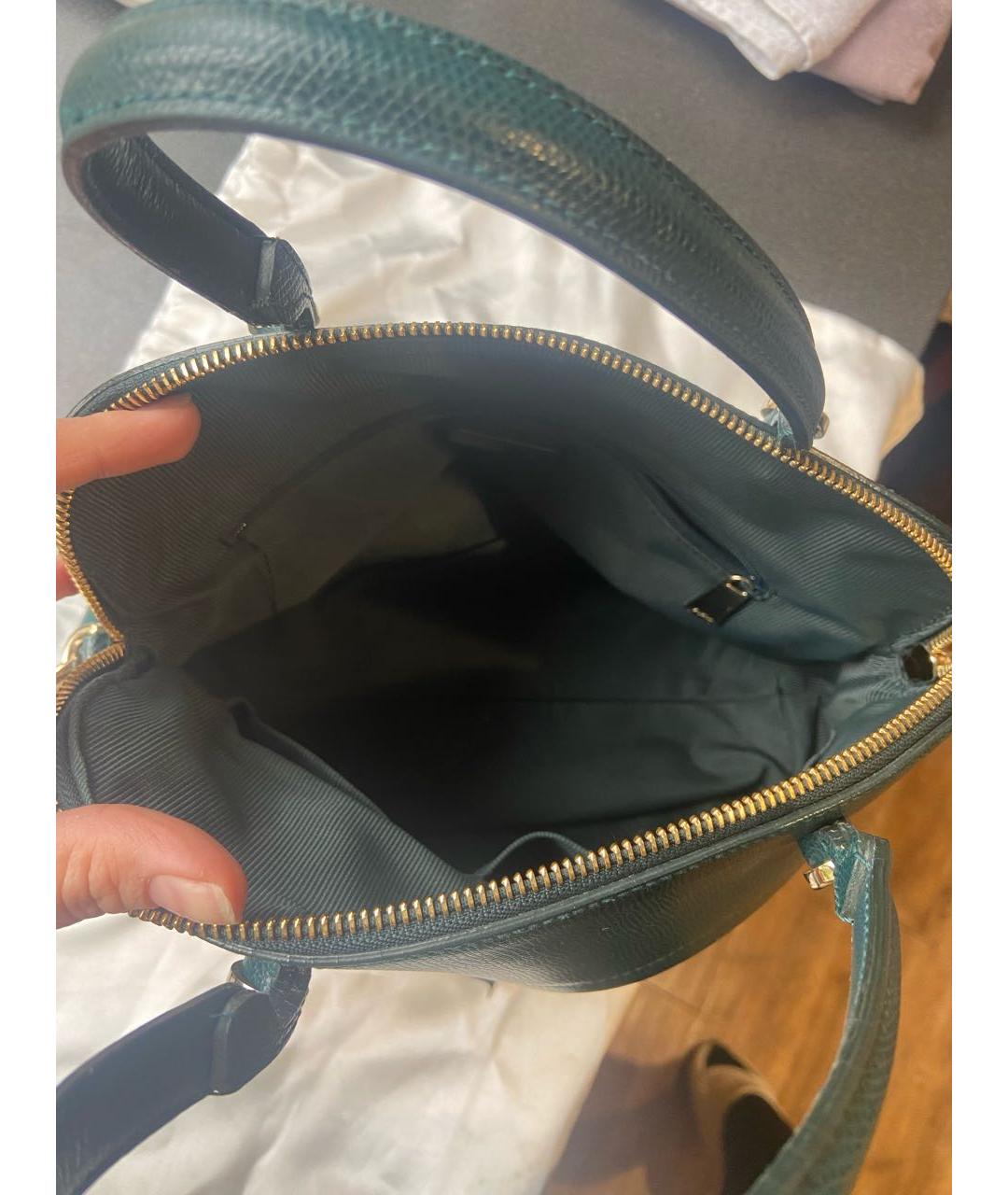 FURLA Зеленая кожаная сумка тоут, фото 6