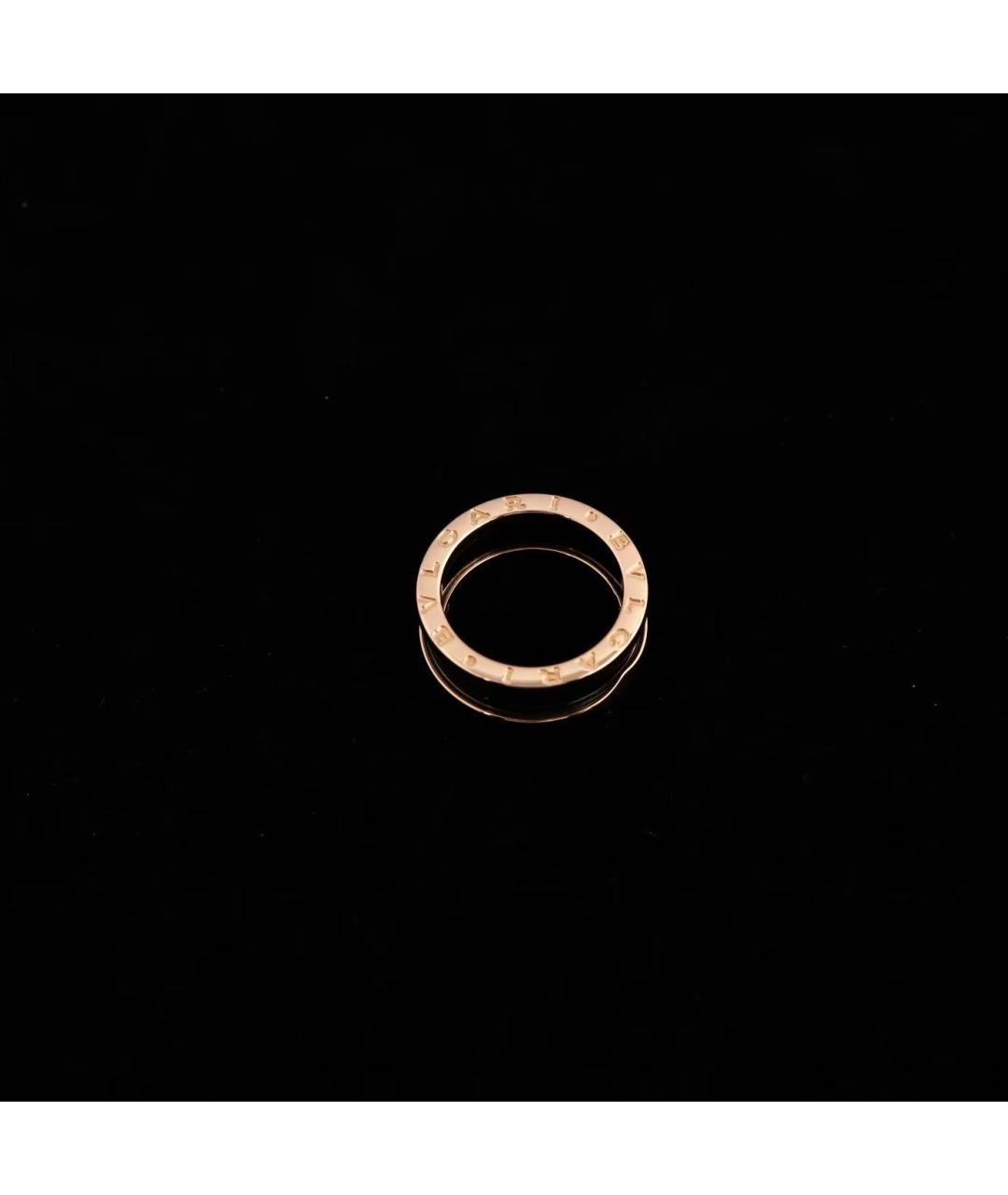 BVLGARI Черное кольцо из розового золота, фото 5