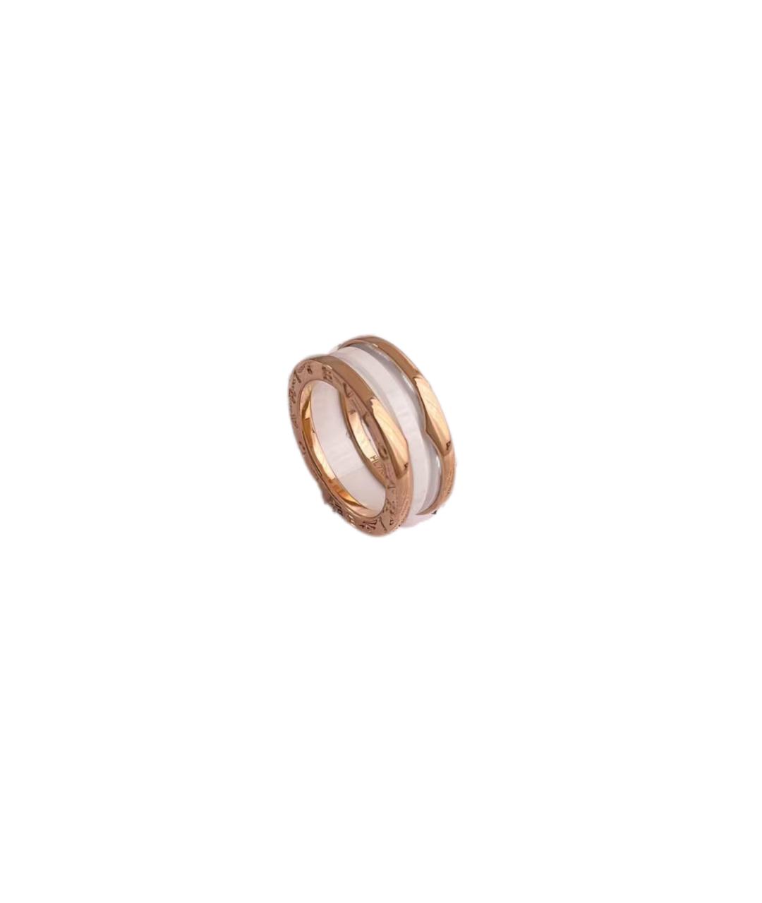 BVLGARI Белое кольцо из розового золота, фото 1