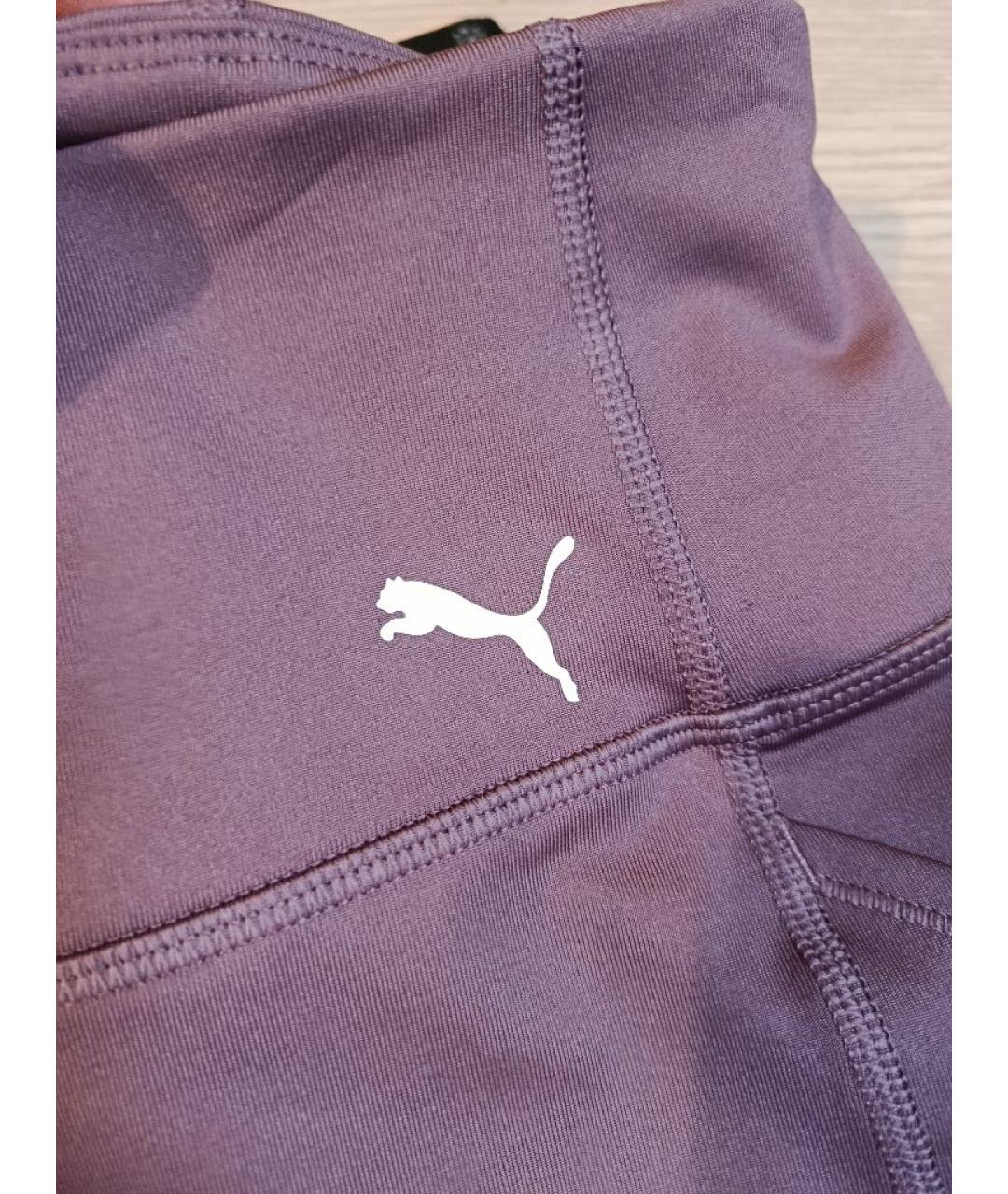 PUMA Фиолетовые полиэстеровые леггинсы и велосипедки, фото 6