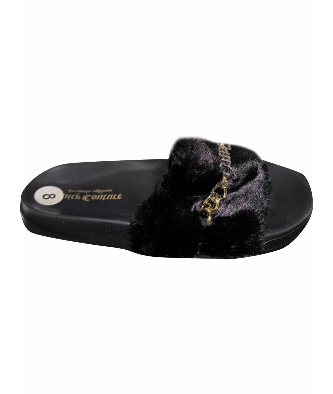 JUICY COUTURE Черные шлепанцы, фото 1