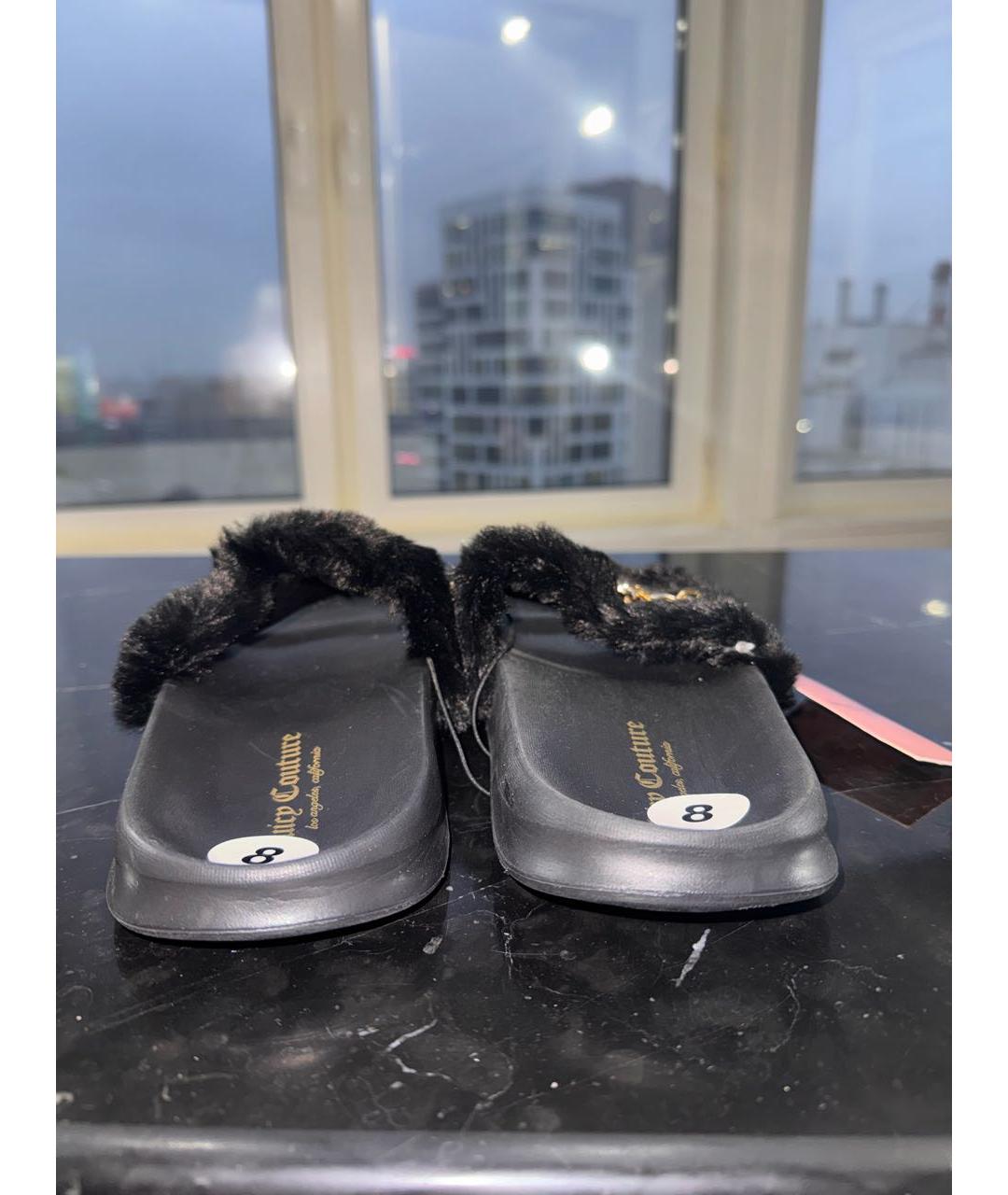 JUICY COUTURE Черные шлепанцы, фото 4