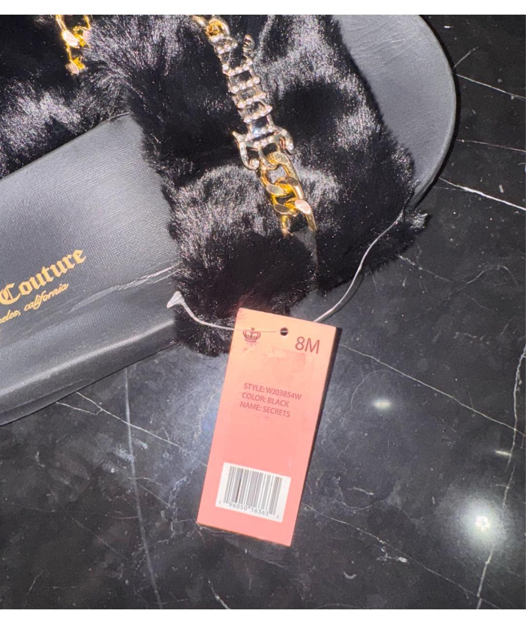 JUICY COUTURE Черные шлепанцы, фото 7