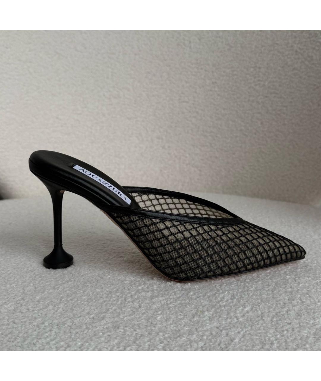 AQUAZZURA Черные текстильные туфли, фото 7
