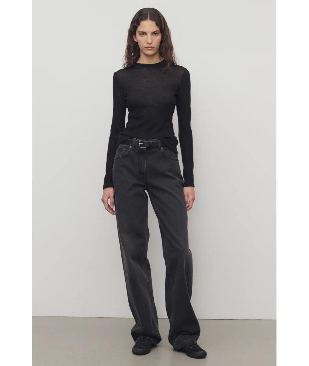 THE ROW Черные хлопковые прямые джинсы, фото 2