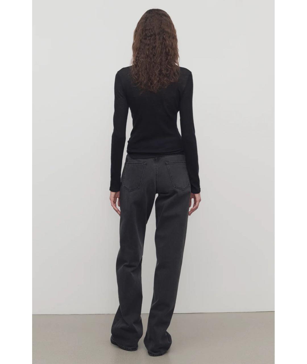 THE ROW Черные хлопковые прямые джинсы, фото 4