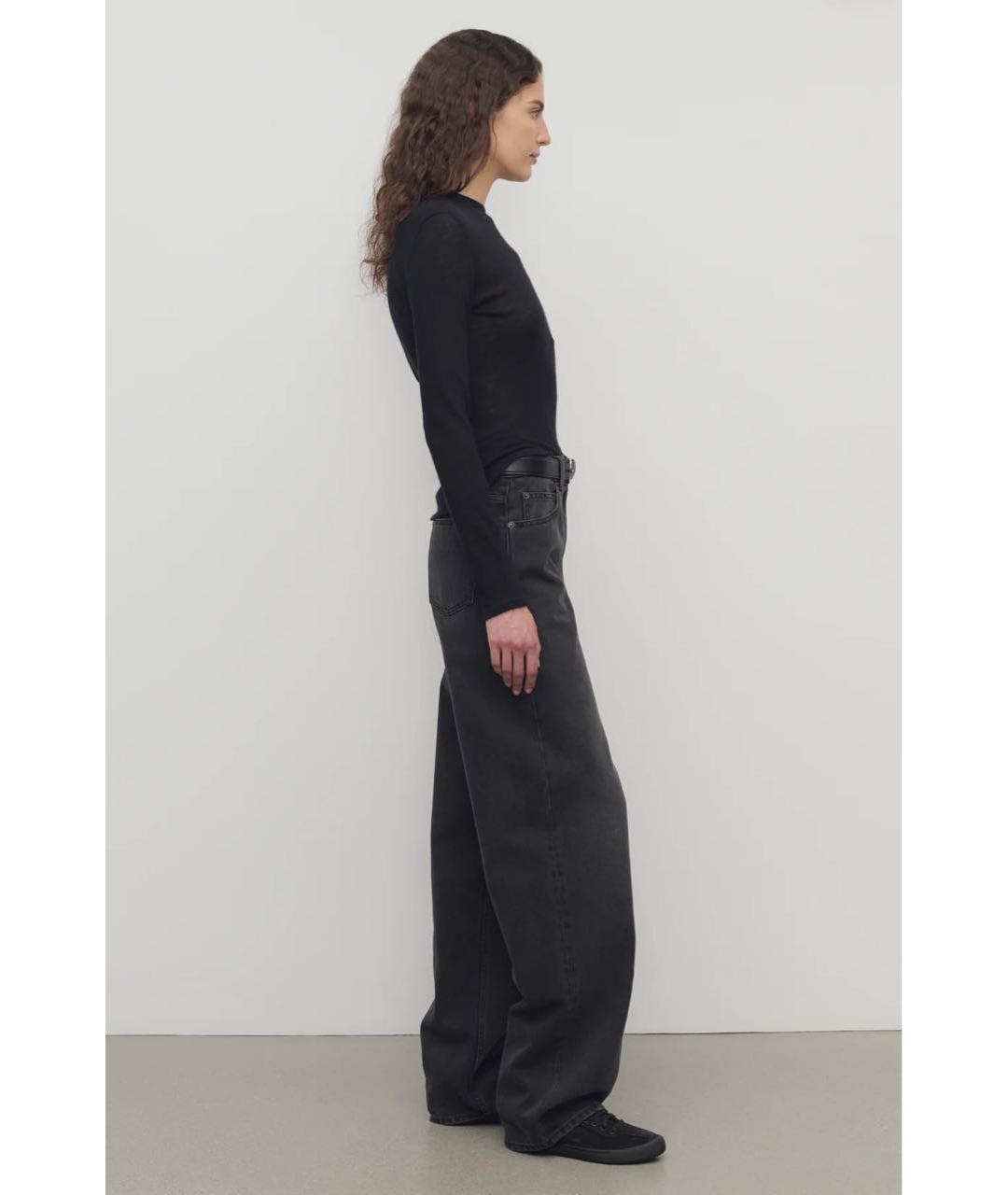 THE ROW Черные хлопковые прямые джинсы, фото 3