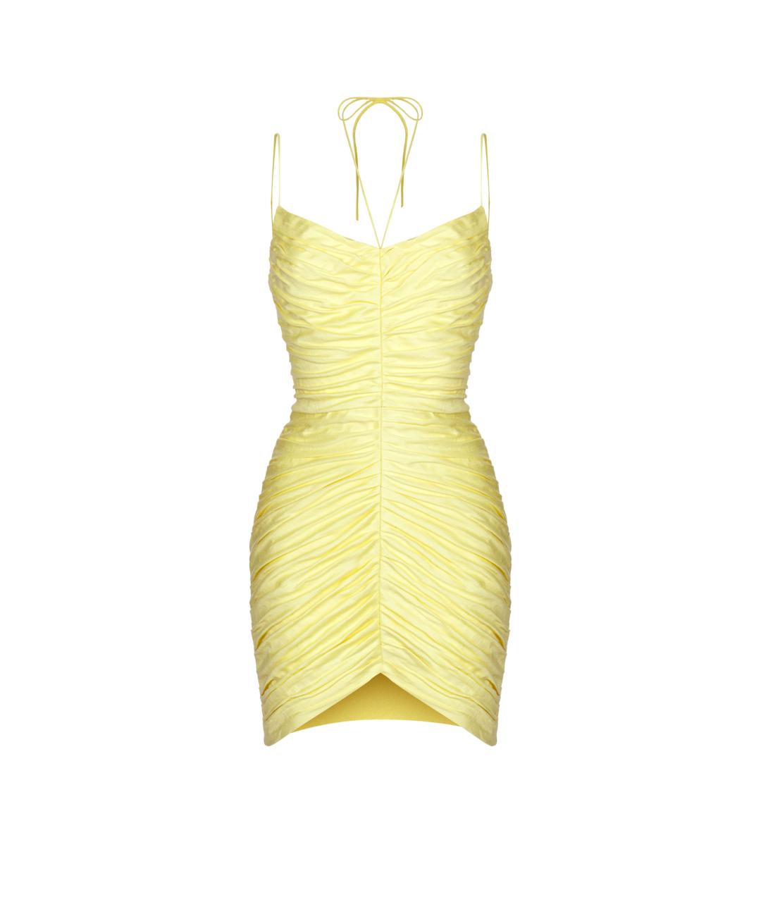 RASARIO Желтое льняное вечернее платье, фото 1