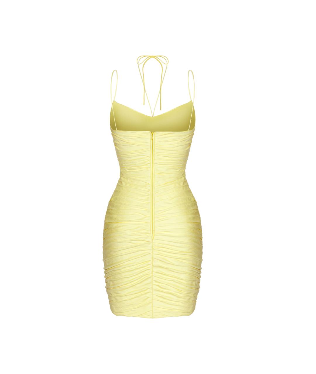 RASARIO Желтое льняное вечернее платье, фото 2