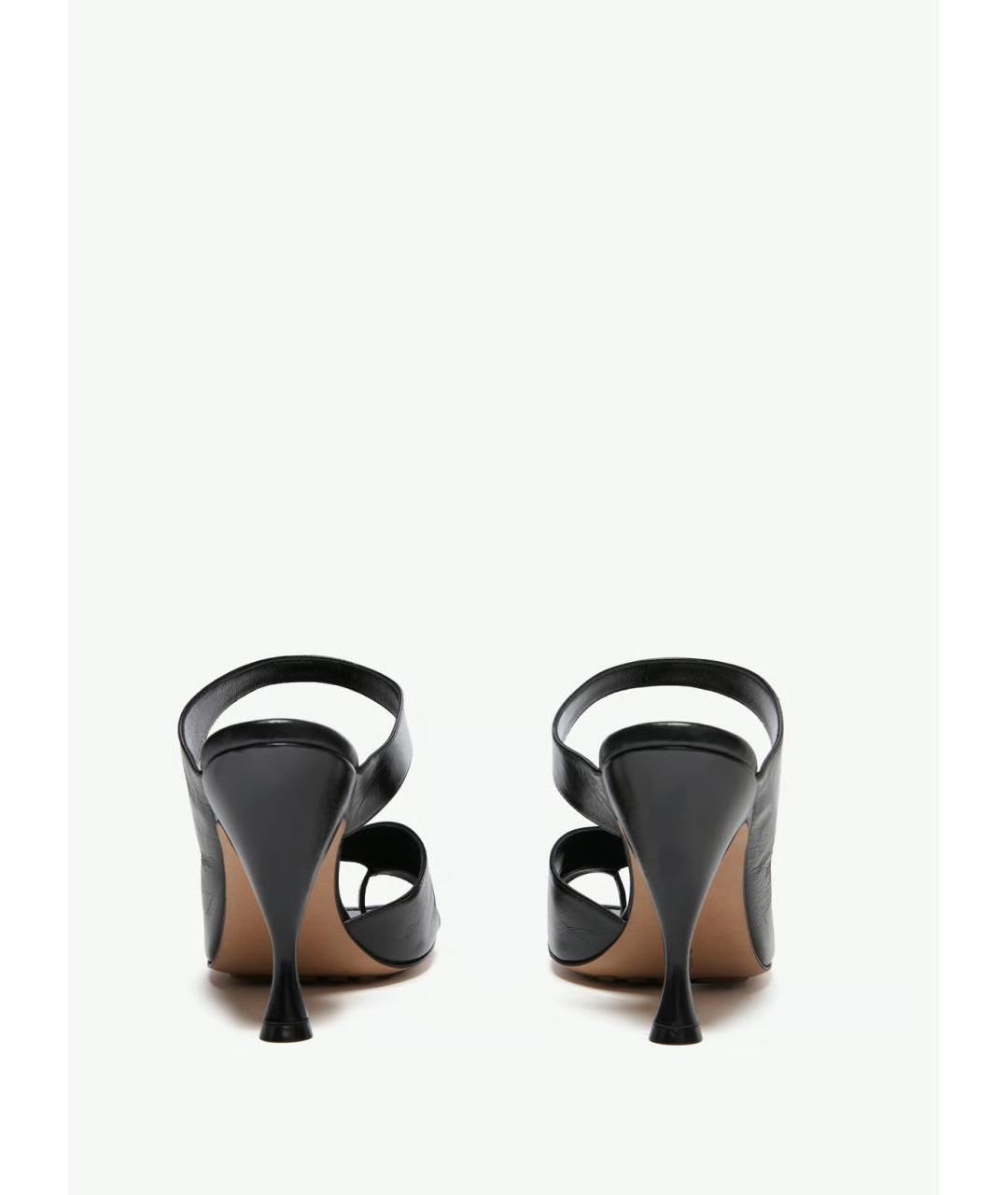 BOTTEGA VENETA Черные кожаные мюли, фото 3